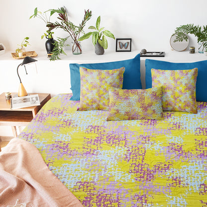 Yellow Pattern Bedsheets Set