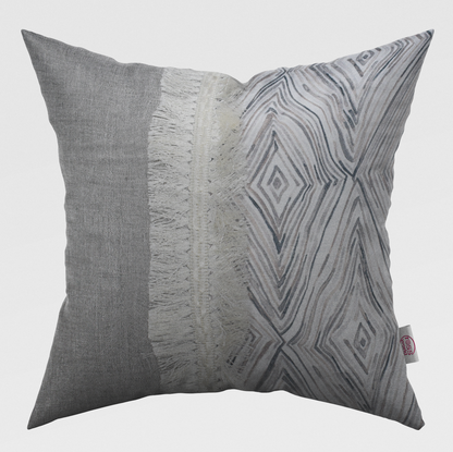 Grey Pillow Cover with Texture Design