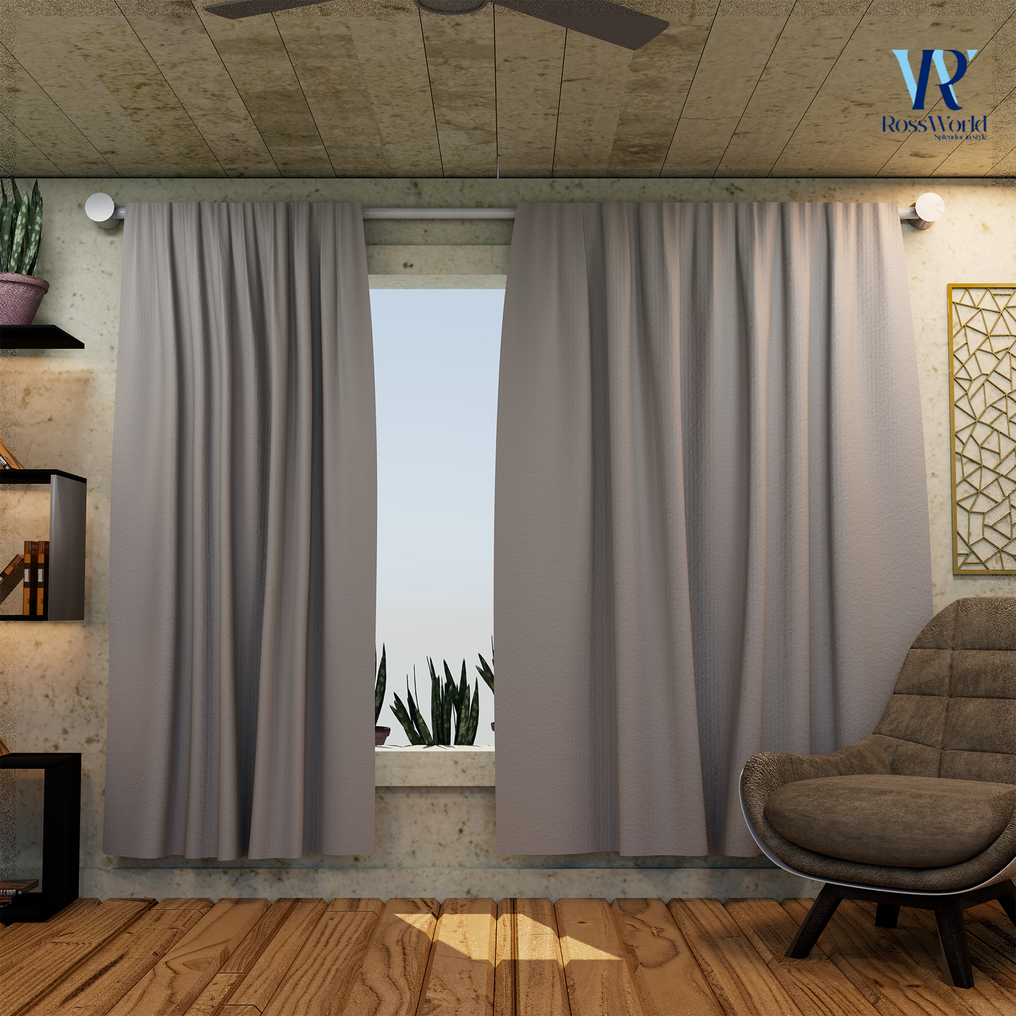 Solid Colour Curtains by Ross World