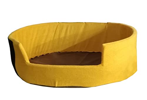 Open Pet Bed for Dog | Yellow and Black