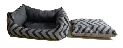 Open Pet bed | Grey and Black