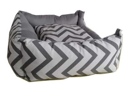 Open Pet bed | Grey and Black