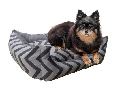 Open Pet bed | Grey and Black