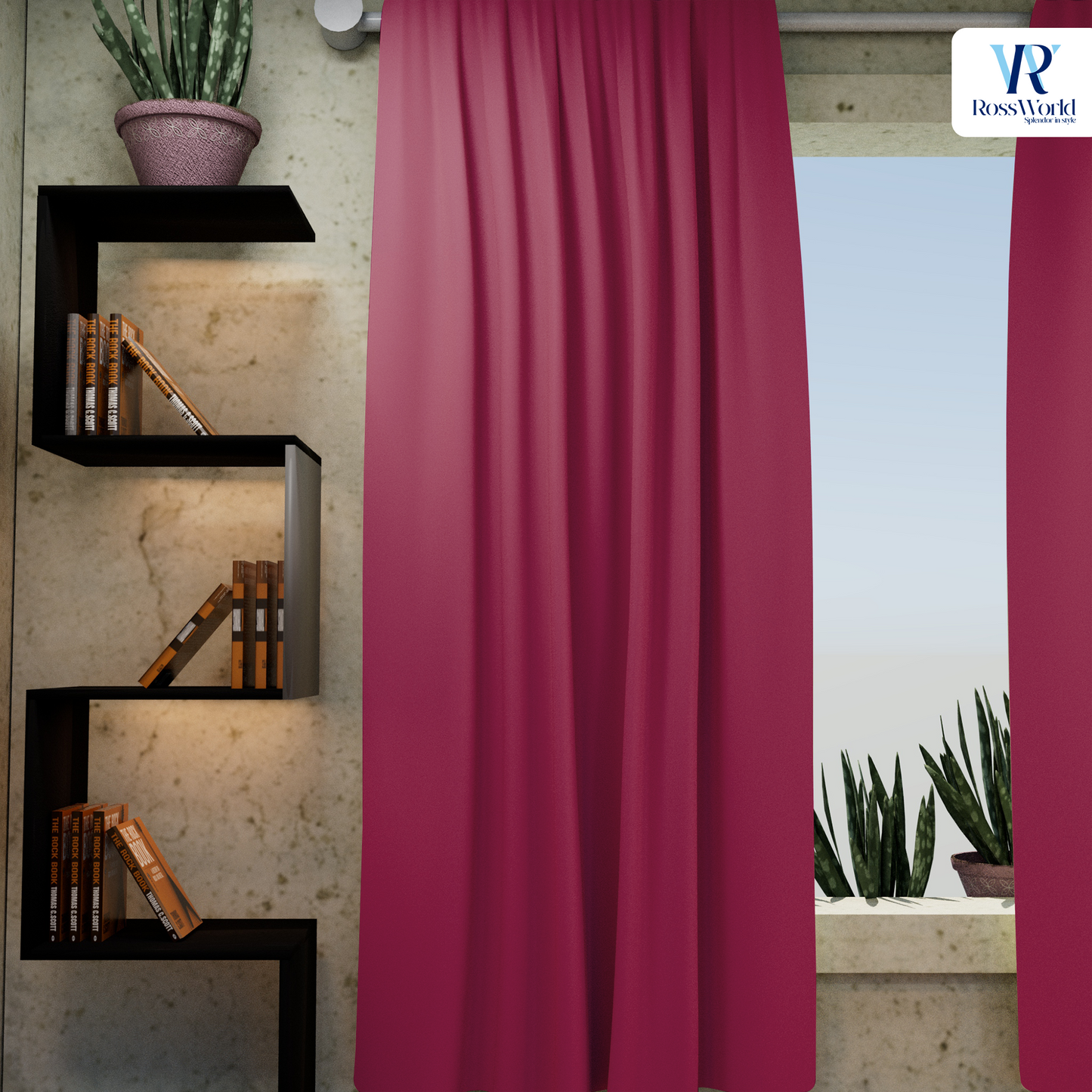 Solid Colour Curtains by Ross World